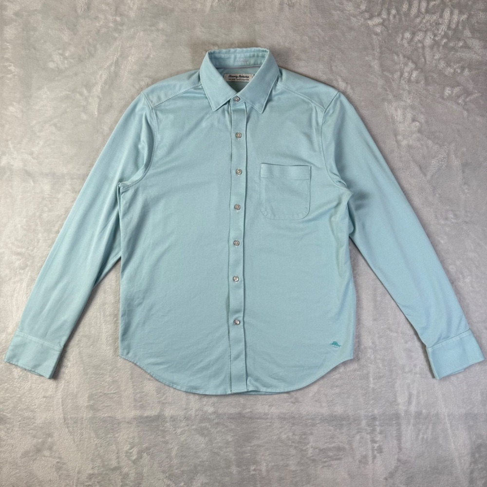 Tommy Bahama Button Down Shirt Womens XS Blue San Lucio Stretch IslandZone